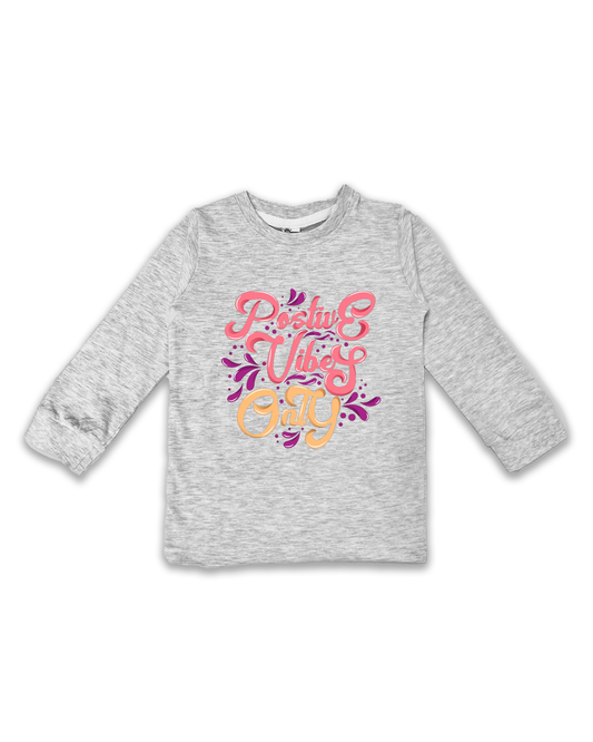 Kids’ Printed Full Sleeve Tees – Melange Tees for Girls FTS0161