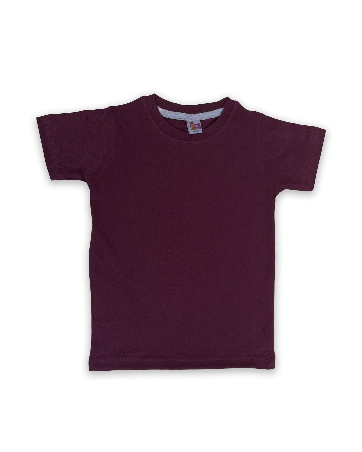 Plain T-Shirts Half Sleeve Pack of 3 (Peach,Dark Grey & Wine) CTS09