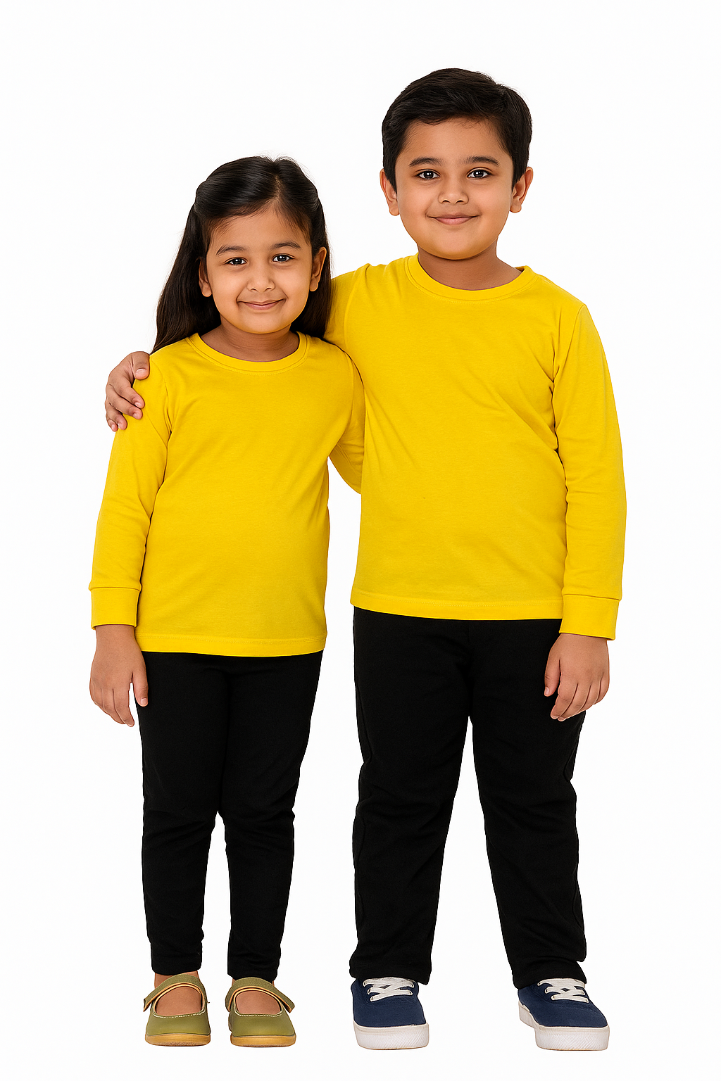 Plain T-Shirts Full Sleeve Pack of 3 (Navy,Yellow & Wine) CTS01