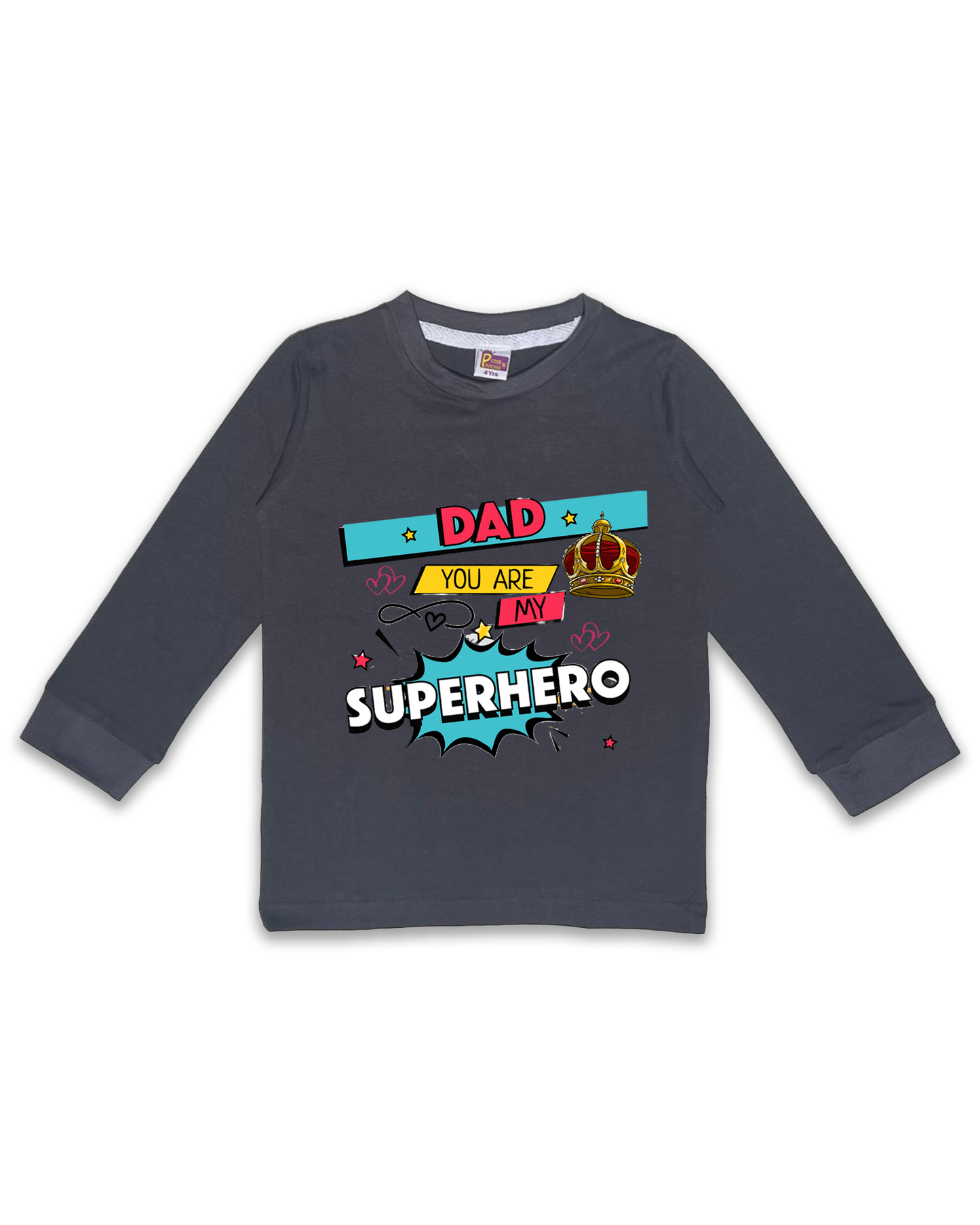 Printed Full Sleeve Tees for Kids – Unisex, Soft & Comfortable FTS095