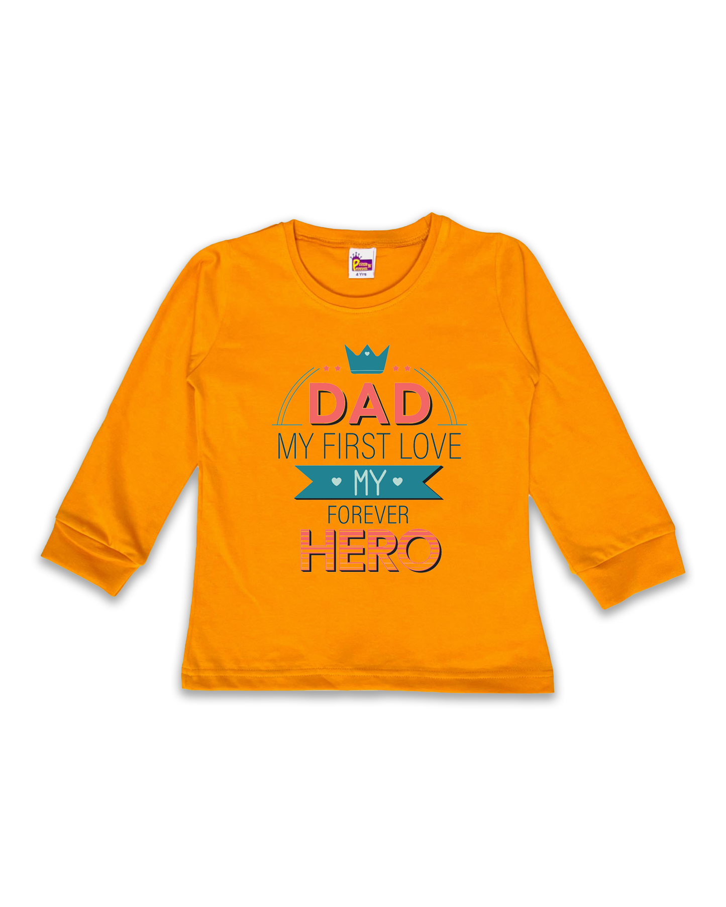 Printed Full Sleeve Tees for Kids – Unisex, Soft & Comfortable FTS0106