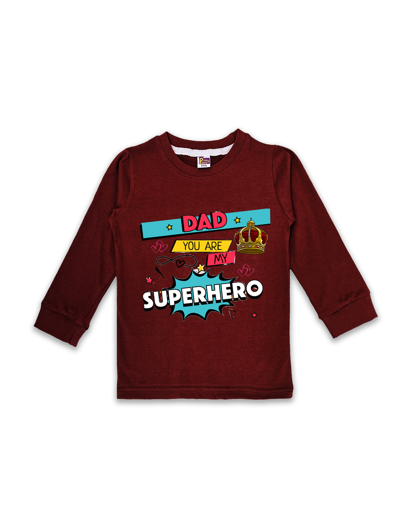 Printed Full Sleeve Tees for Kids – Unisex, Soft & Comfortable FTS097