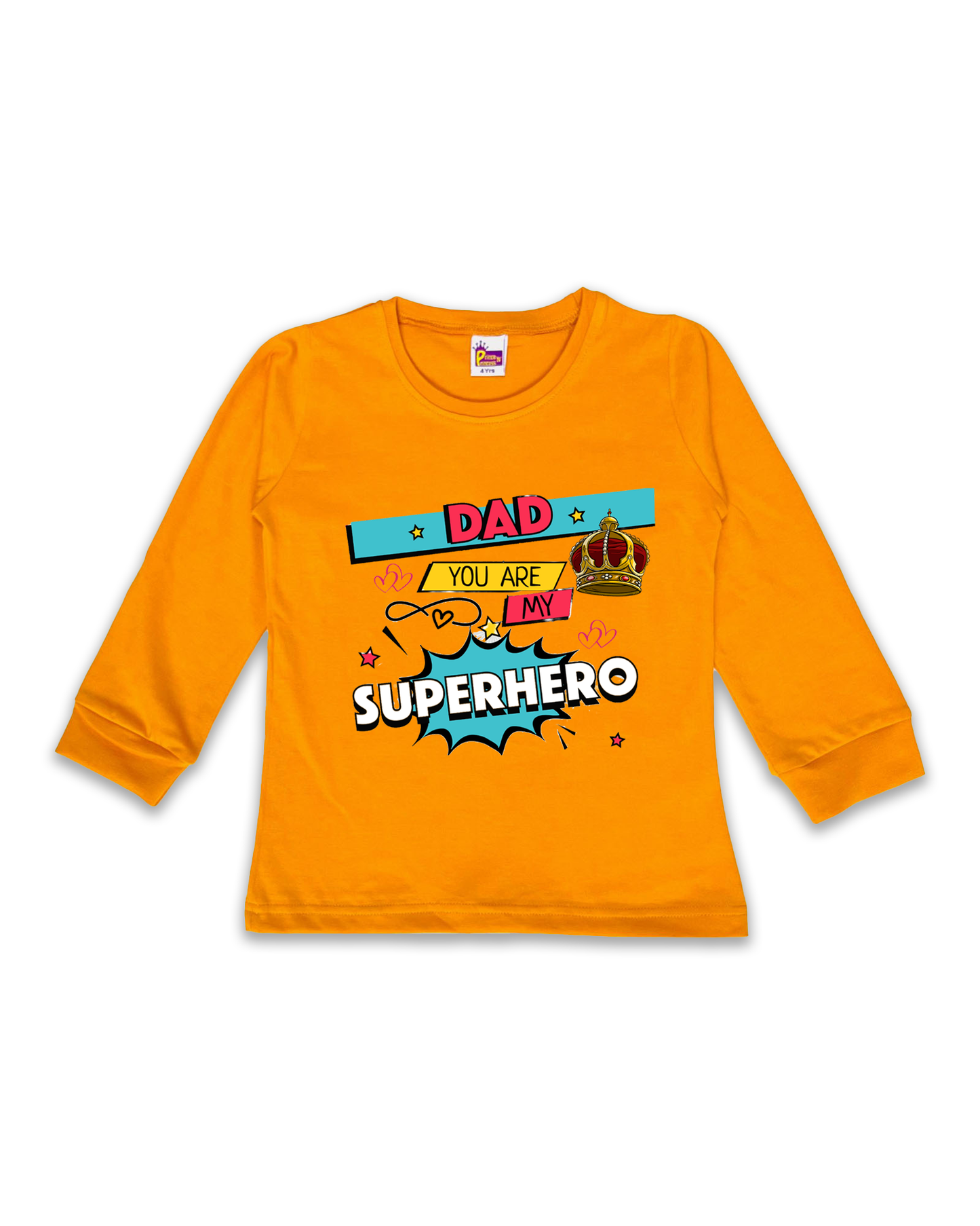 Printed Full Sleeve Tees for Kids – Unisex, Soft & Comfortable FTS099