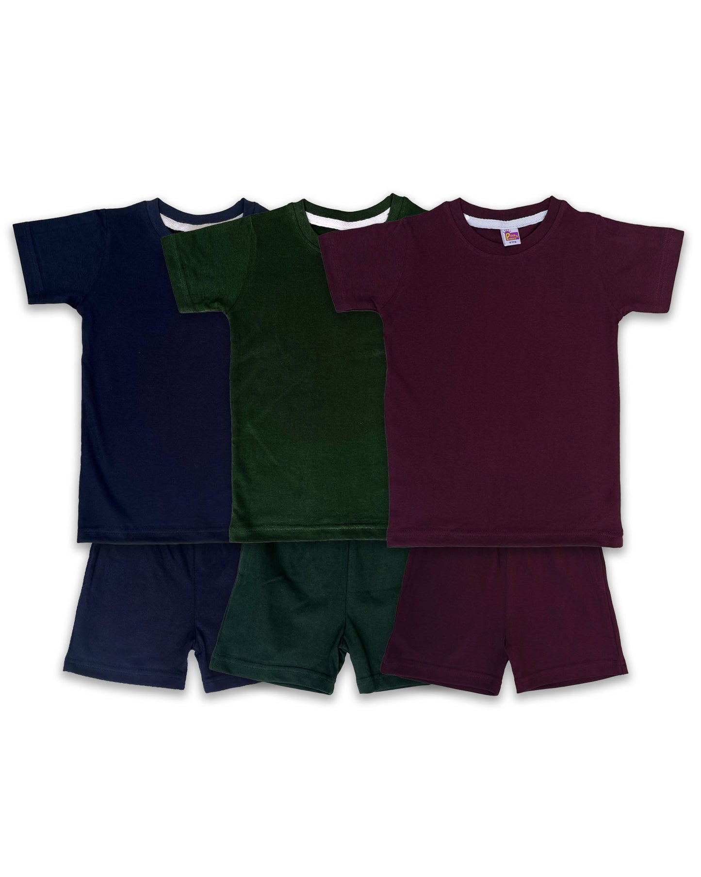 Plain Co-ord Set Pack of 3(Wine,Dark Green & Navy) CDC06
