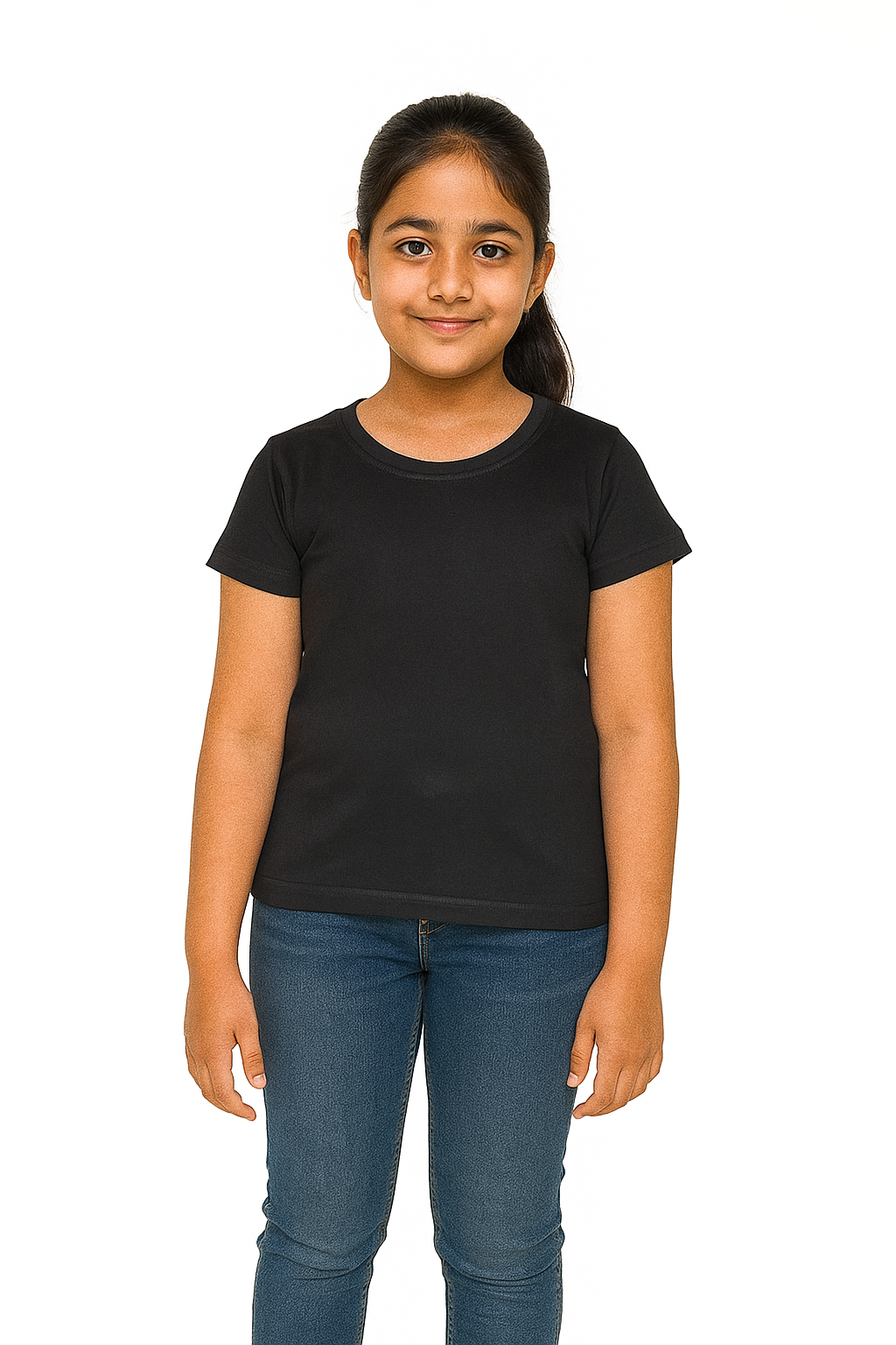 Kids Dark Grey Half Sleeve Plain Tees – Comfortable Cotton Tee for Boys and Girls KTS048