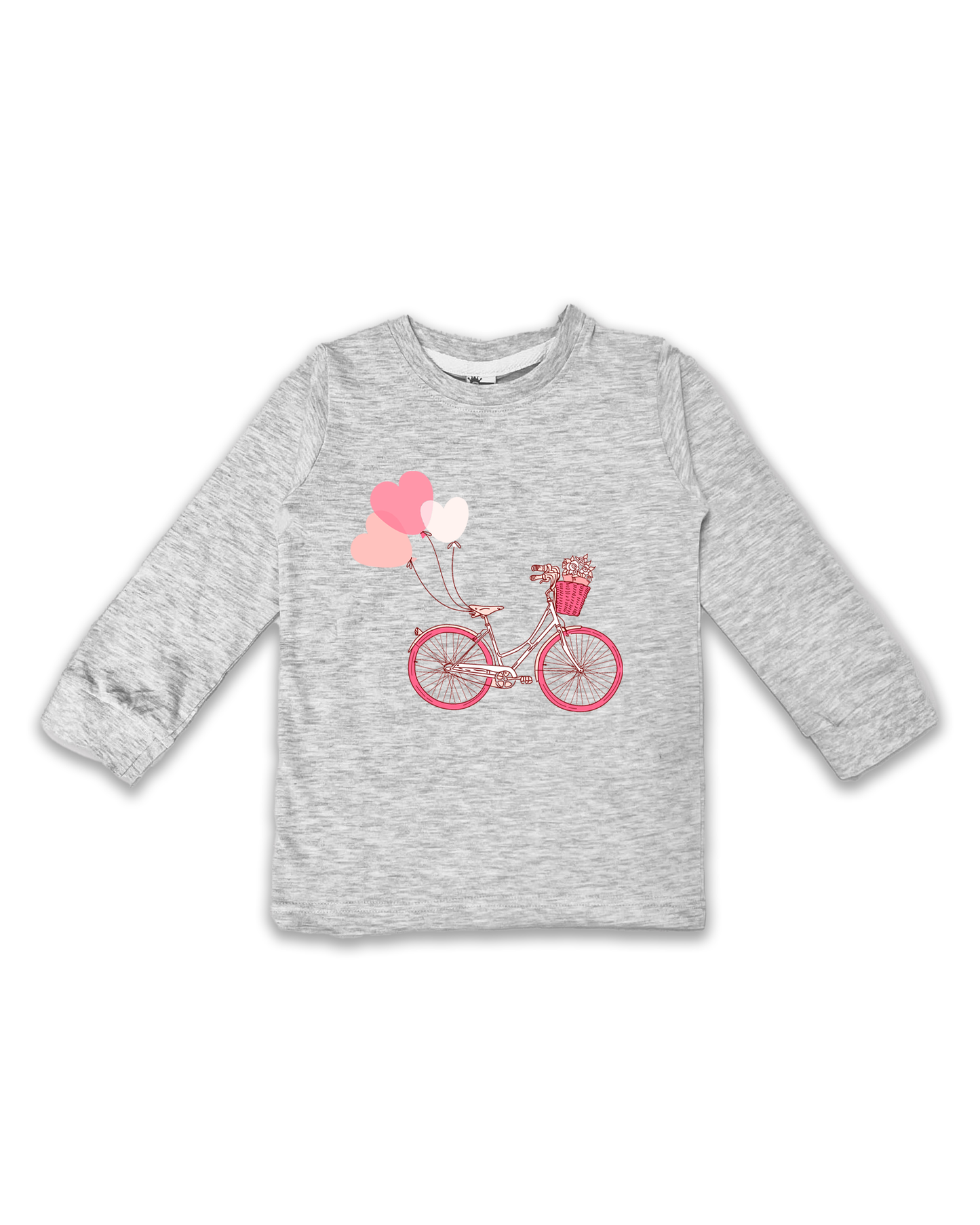 Kids’ Printed Full Sleeve Tees – Melange Tees for Girls FTS0150