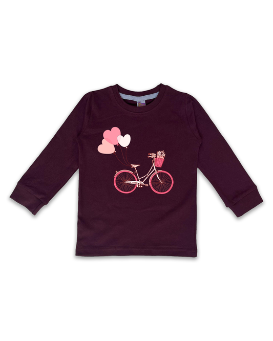 Kids’ Printed Full Sleeve Tees – Wine Tees for Grils FTS0154