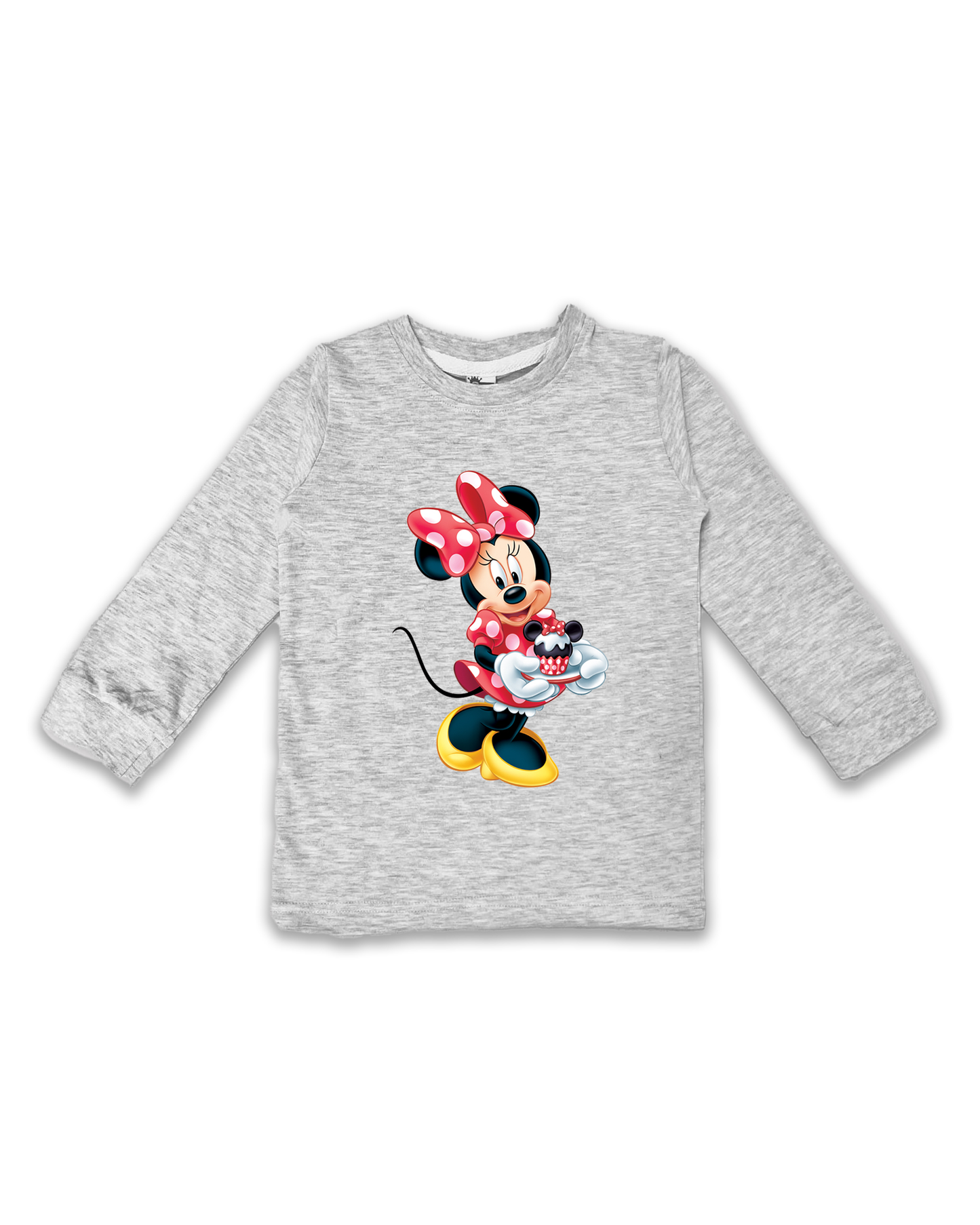 Kids’ Printed Full Sleeve Tees – Melange Tees for Girls FTS0139