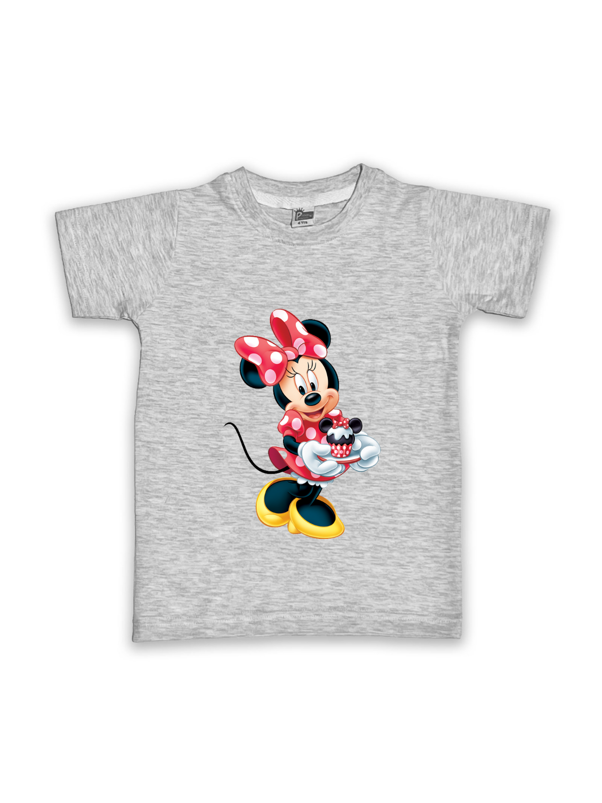 Kids’ Printed Half Sleeve Tees – Melange Tees for Girls FTS049