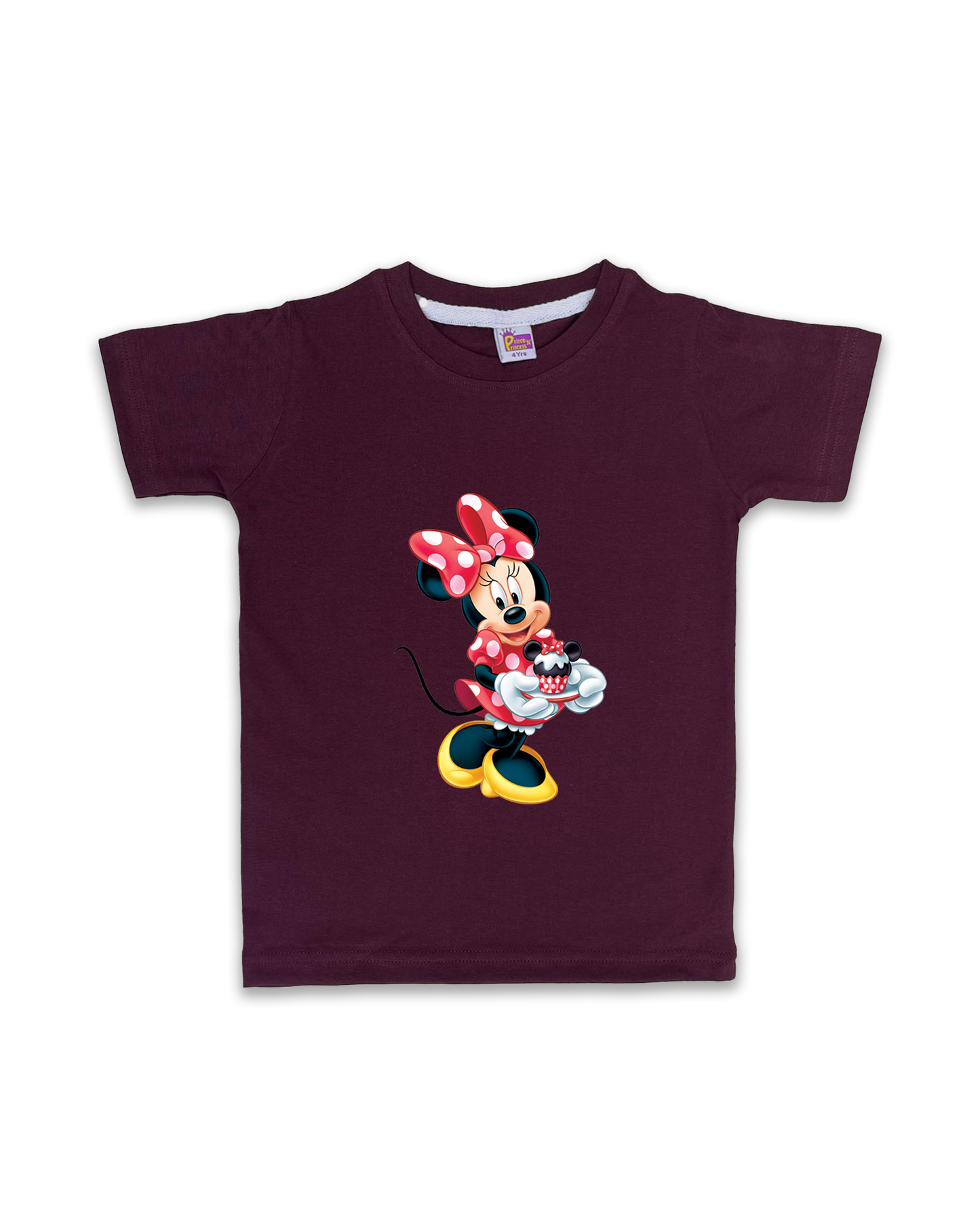 Kids’ Printed Half Sleeve Tees – Wine Tees for Girls FTS055
