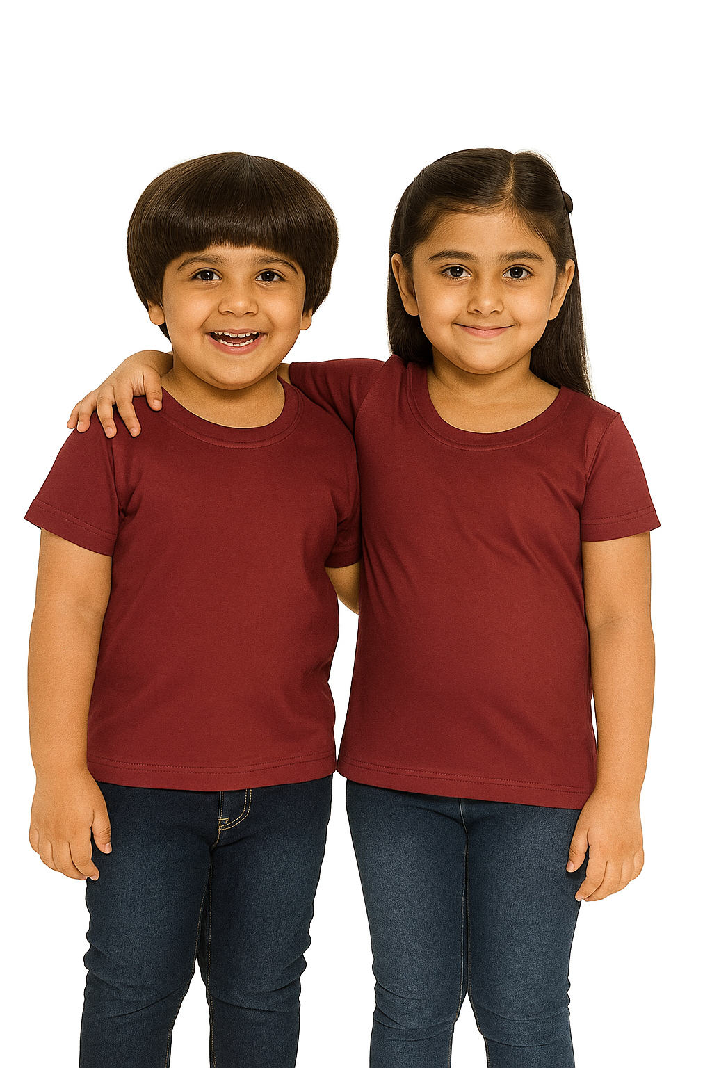 Plain T-Shirts Half Sleeve Pack of 3 (Dark Grey,Maroon & Mustard) CTS017