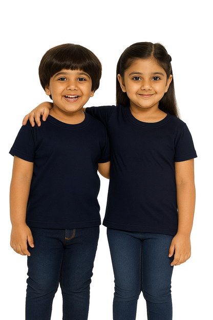 Plain T-Shirts Half Sleeve Pack of 3 (Navy,Wine & Yellow) CTS015