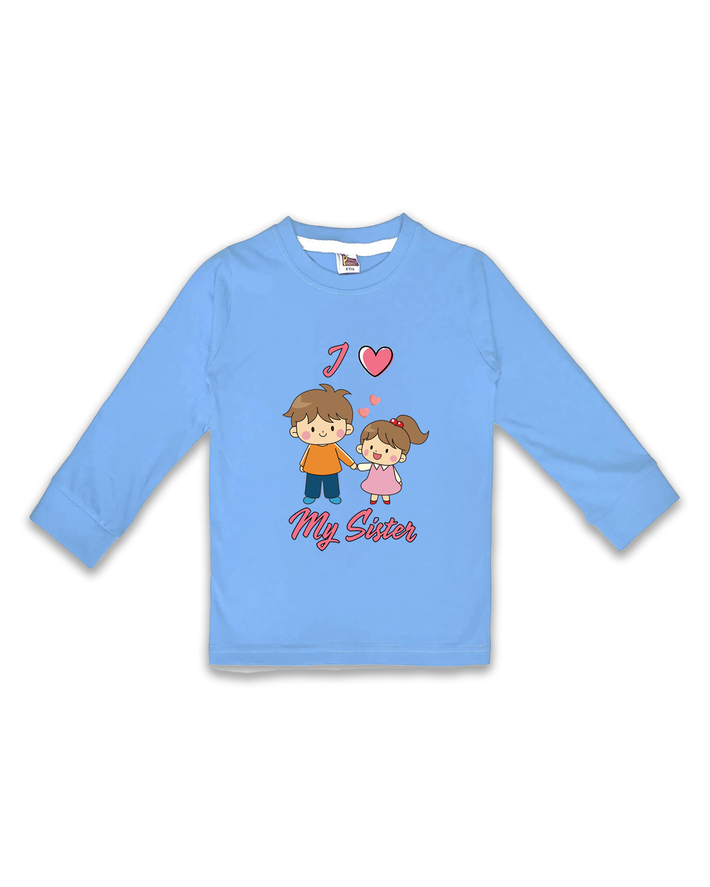 Printed Full Sleeve Tees for Kids – Unisex, Soft & Comfortable FTS0124
