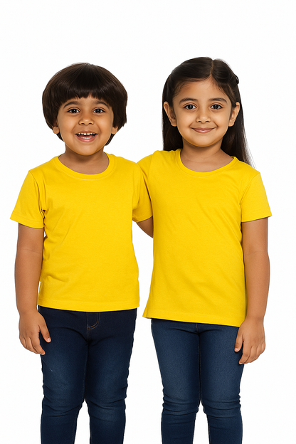 Plain T-Shirts Half Sleeve Pack of 3 (Navy,Wine & Yellow) CTS015